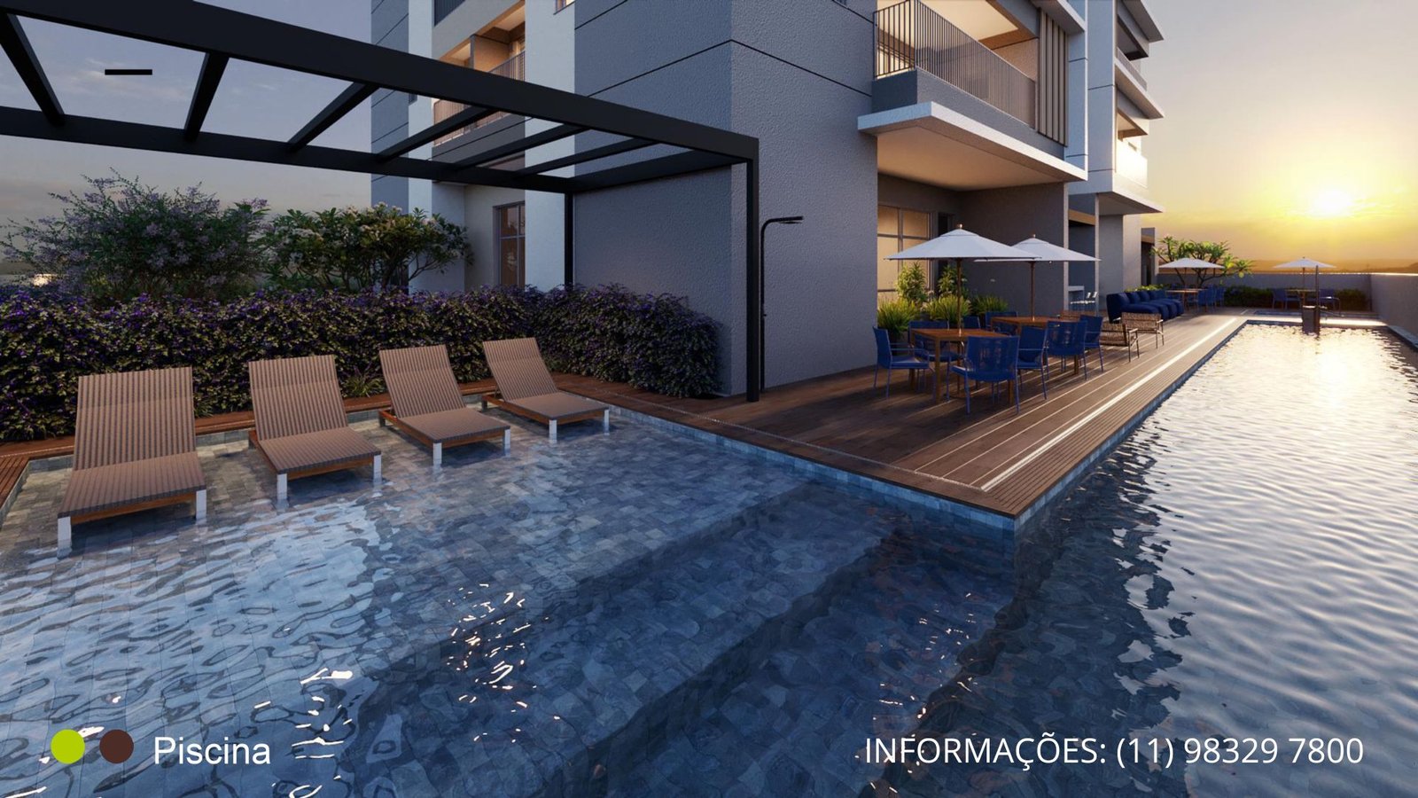 PISCINA COM DECK - VERDI BUTANTÃ