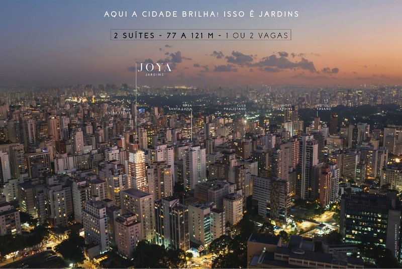 JOYA JARDINS - 1 a 3 dormitórios