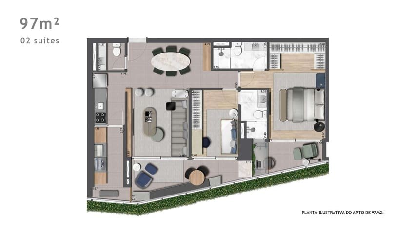 Alameda Jardins - 2 e 3 suítes